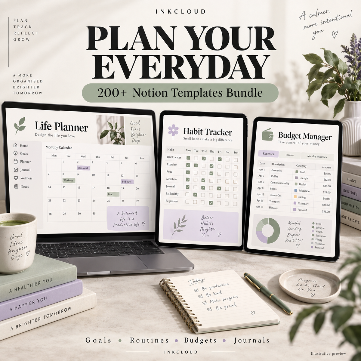 200+ Notion Templates - Life & Productivity Collection