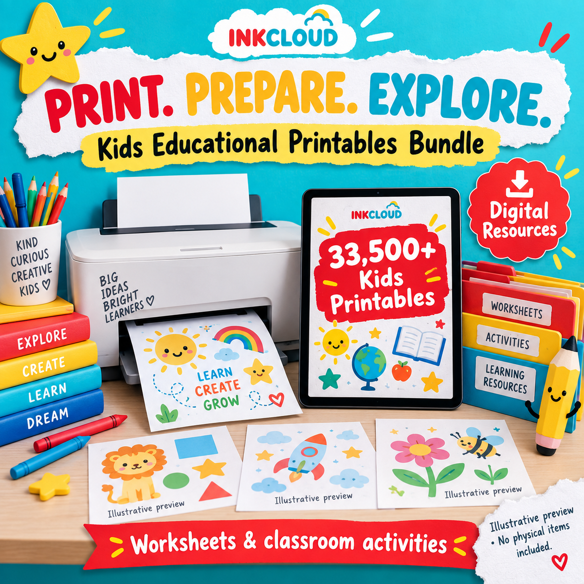 Kids Educational Printables - Worksheets & Activities
