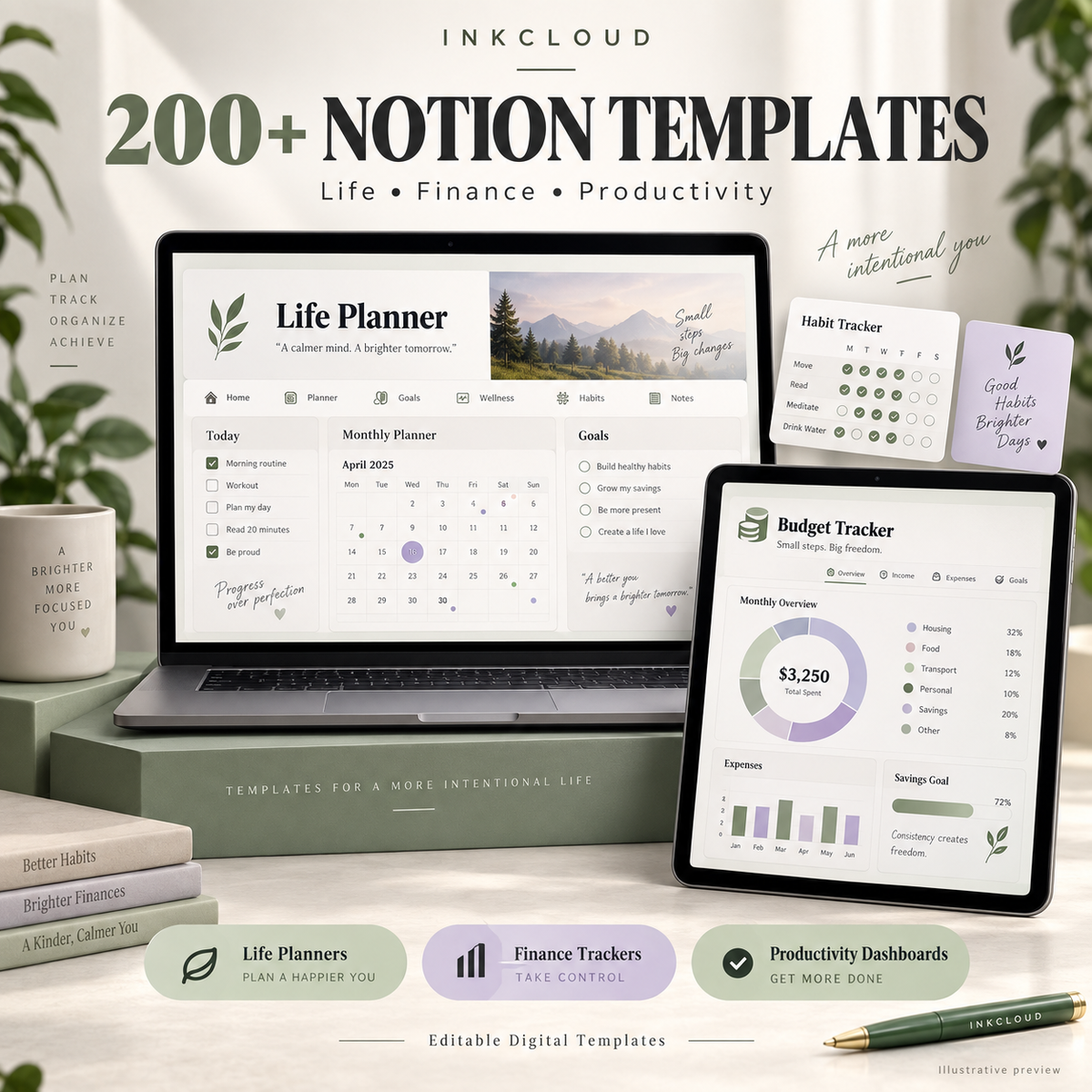 200+ Notion Templates - Life & Productivity Collection